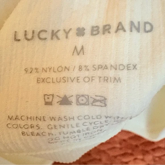 👼🏼NWOT👼🏼 Lucky Brand White Ribbed Bralette - Picture 2 of 4